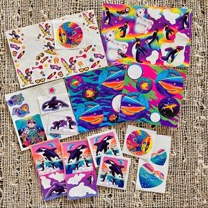 Vintage Lot - Lisa Frank Sea Creature Stickers